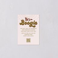 Disco Love QR Code RSVP Cards Umber Signature Standard