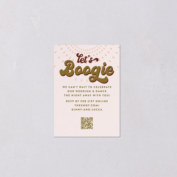 Disco Love QR Code RSVP Cards Umber Signature Standard