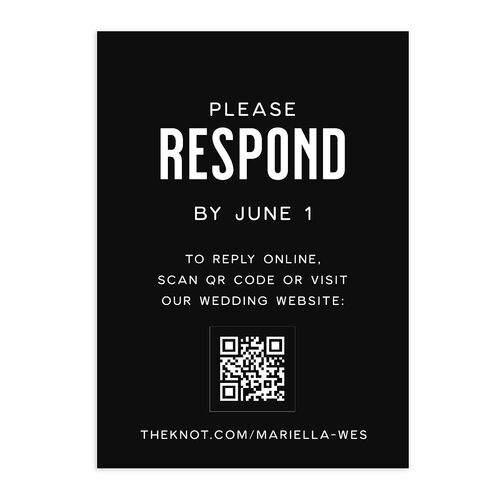 These Kids QR Code RSVP Cards Midnight Signature Standard