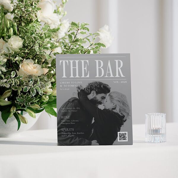 Magazine Cover Bar Bended Tabletop Sign X-small Licorice Standard Plastic XS Tabletop Bar