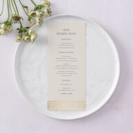 Ornate Regency Menus Gold Bisque Signature