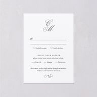 Classic Romantic Photo Wedding Response Cards Licorice Signature Standard