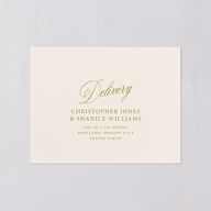 We're Getting Married All-in-One Wedding Invitations Deep Olive Signature Light Both Recipient and Return Addresses