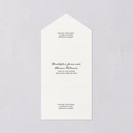 Vintage Candelabra with Bow All-in-One Wedding Invitations Bisque Signature Light Both Recipient and Return Addresses No