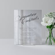 Old Money Mirrored Acrylic Bar Tabletop Sign X-small Champagne Standard Mirrored Acrylic XS Tabletop Bar