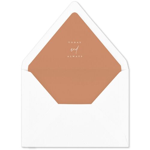 Our Date Photo Euro Envelope Liners Copper Luxe