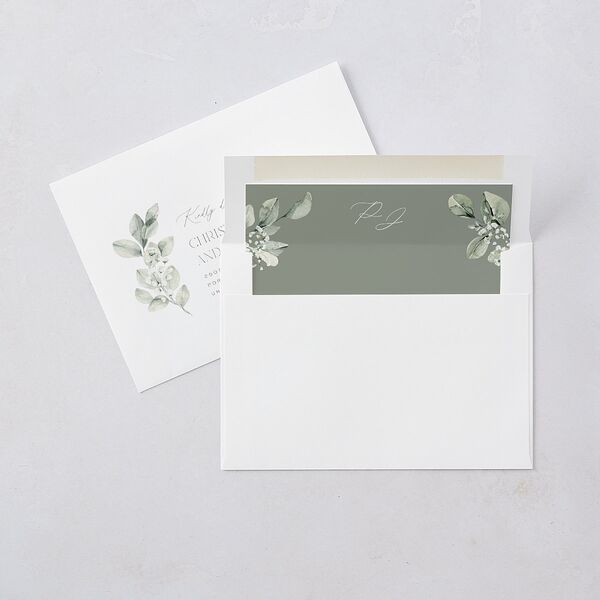 Elegant Pastel Floral Wedding Invitations Pure White Signature Blank No Standard