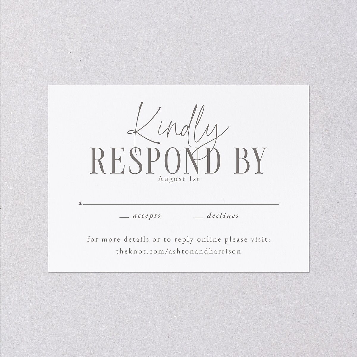 Timeless Lockup Wedding Response Cards Pure White Signature Standard