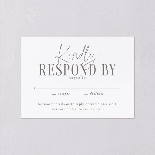 Timeless Lockup Wedding Response Cards Pure White Signature Standard
