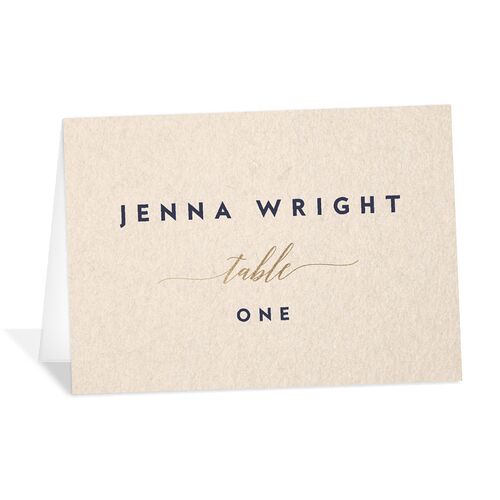 We Do Foil Place Cards Gold Pink Cotton Signature