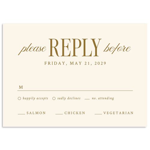 Elegant Wedding Of Wedding Response Cards Umber Signature Standard
