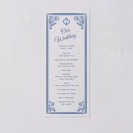 Vintage Heart Locket Wedding Programs Ocean Signature