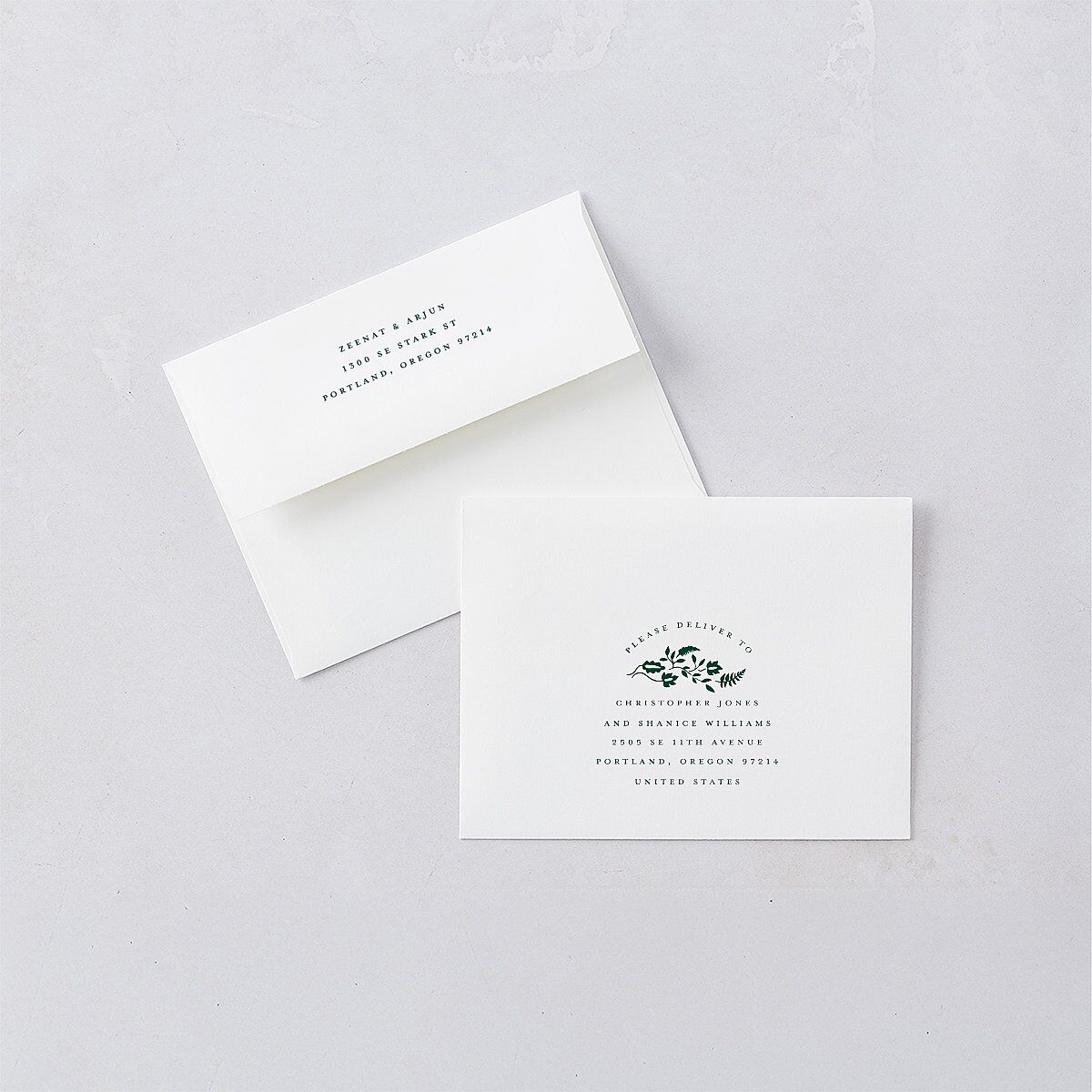 Rustic Kingdom Thank You Cards Gold Dark Green