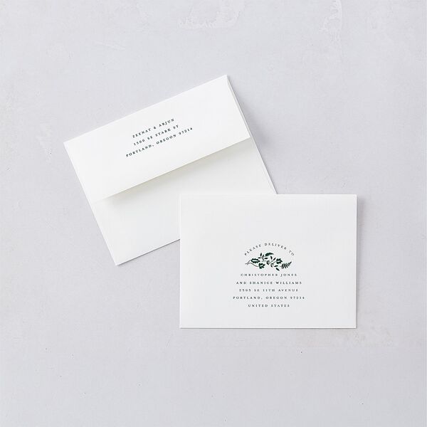 Rustic Kingdom Thank You Cards Gold Dark Green