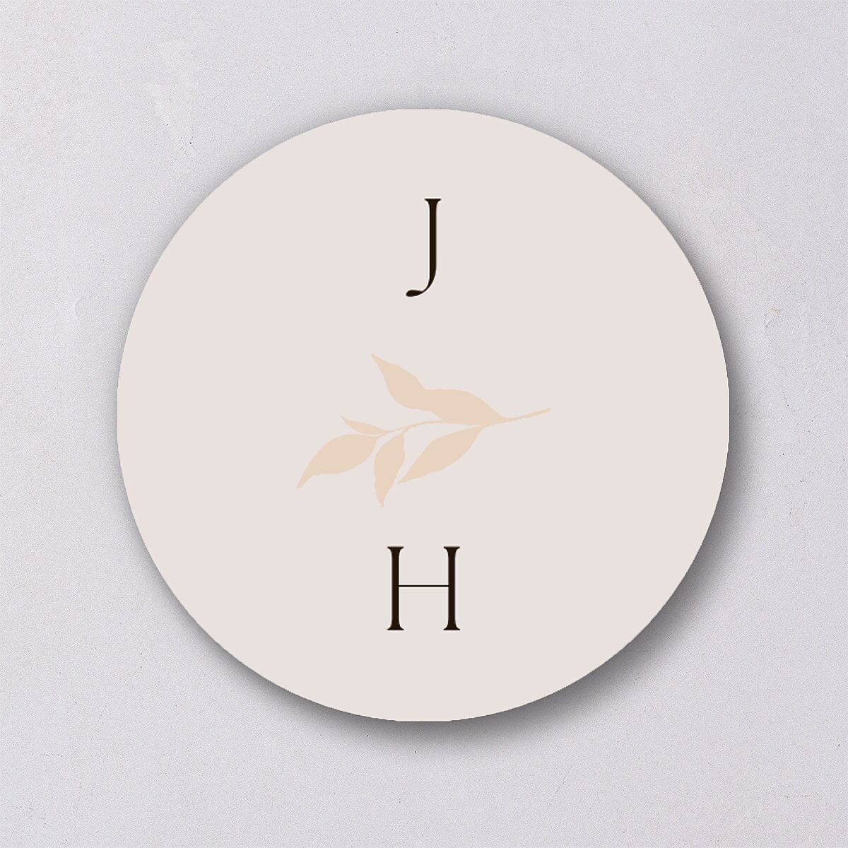 Autumn Frame Wedding Stickers Raw Sienna Circle