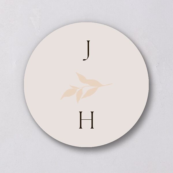 Autumn Frame Wedding Stickers Raw Sienna Circle
