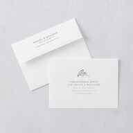 Baby's Breath Wedding Invitations Gold Dark Camo Signature Blank No Standard