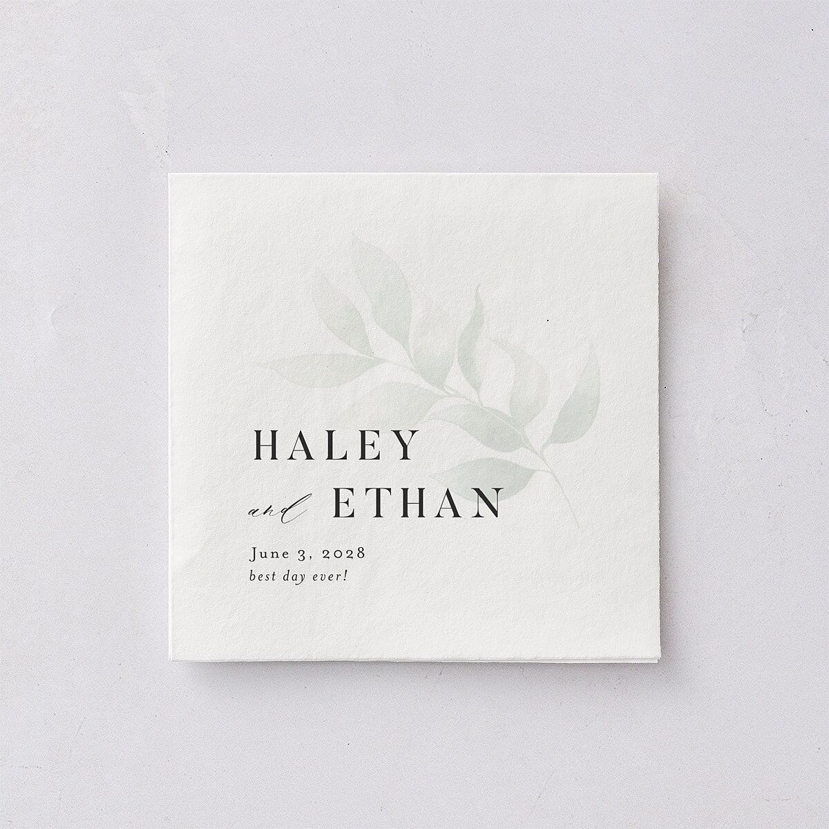 Romantic Greenery Cocktail Napkins White Tide Pool Napkin Uncoined