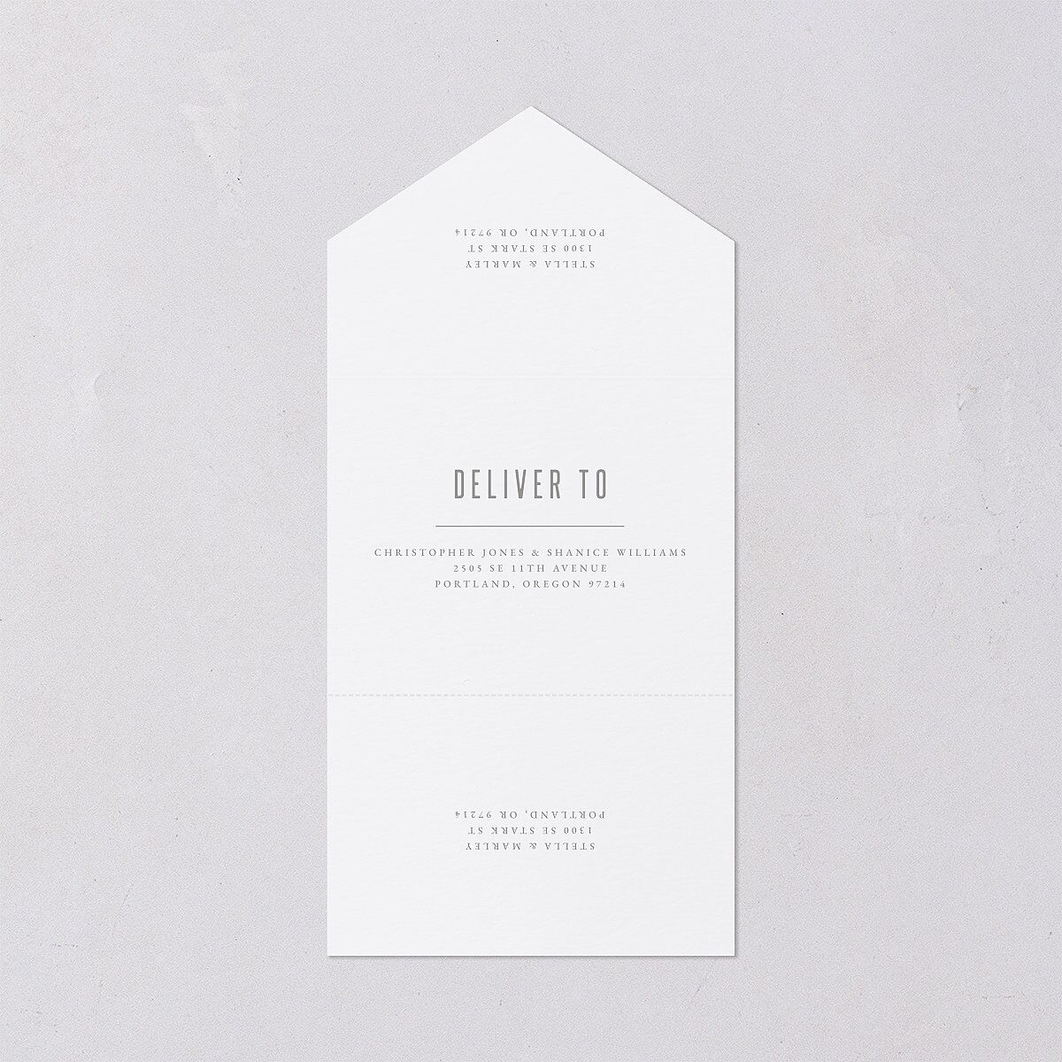 Painted Mountains All-in-One Wedding Invitations Eucalyptus Signature Light Both Recipient and Return Addresses No