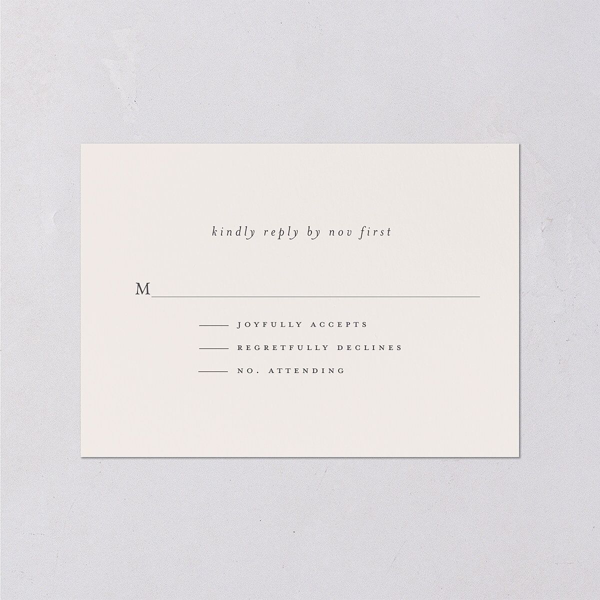 Glistening Garden Wedding Response Cards Gold Linen Signature Standard