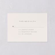 Glistening Garden Wedding Response Cards Gold Linen Signature Standard