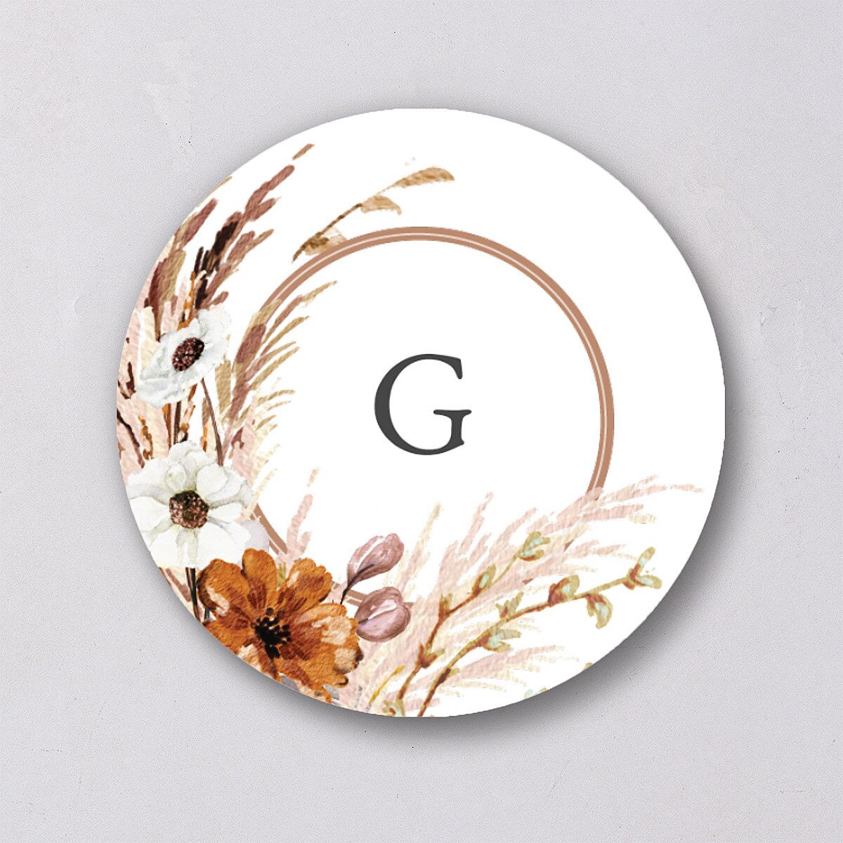 Bohemian Hoop Wedding Stickers Camel Circle