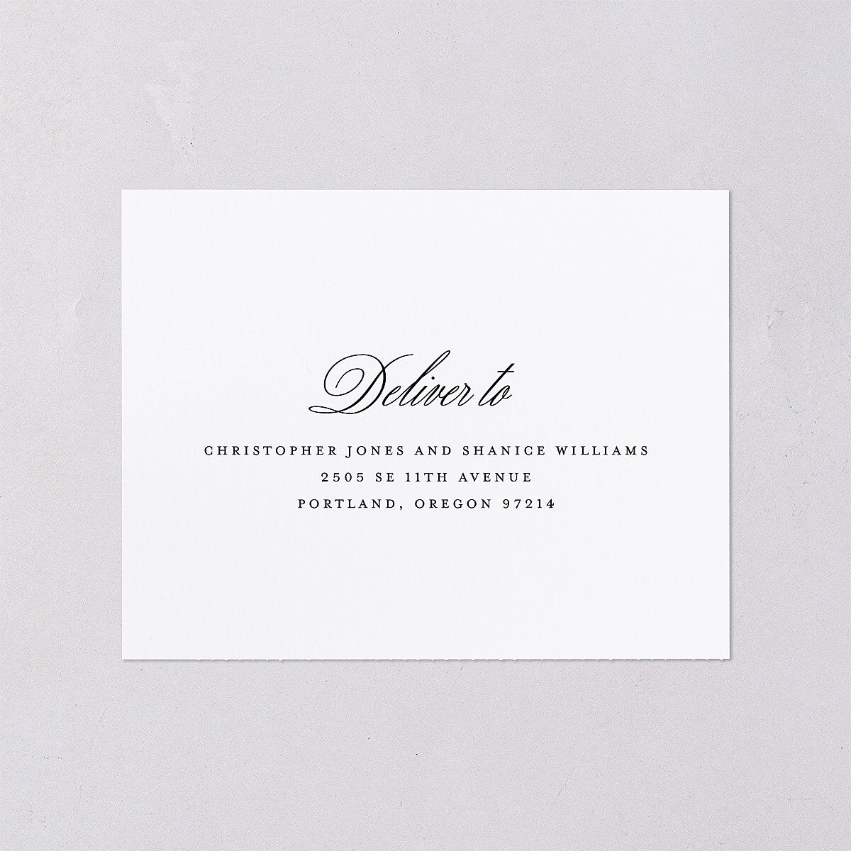 Luxury Victorian Gothic Lace All-in-One Wedding Invitations Pure White Signature Light Both Recipient and Return Addresses No