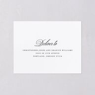 Luxury Victorian Gothic Lace All-in-One Wedding Invitations Pure White Signature Light Both Recipient and Return Addresses No