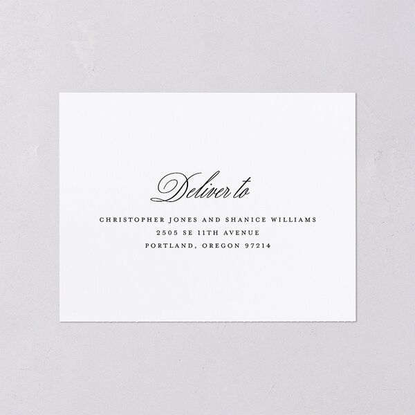 Luxury Victorian Gothic Lace All-in-One Wedding Invitations Pure White Signature Light Both Recipient and Return Addresses No