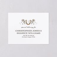 Southwestern Nouveau All-in-One Wedding Invitations Red Clay Signature Light Both Recipient and Return Addresses No