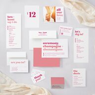 Vibrant Bold Wedding Enclosure Cards Hot Pink Signature Standard