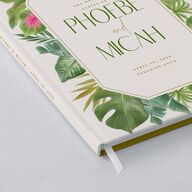 Hawaiian Tropical Monstera Frame Guest Books Scottish Green