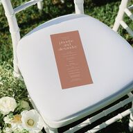 Striking Scene Wedding Programs Dusty Rose Signature
