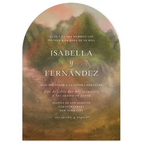 Cordillera Wedding Invitations Driftwood Signature Blank No Arch