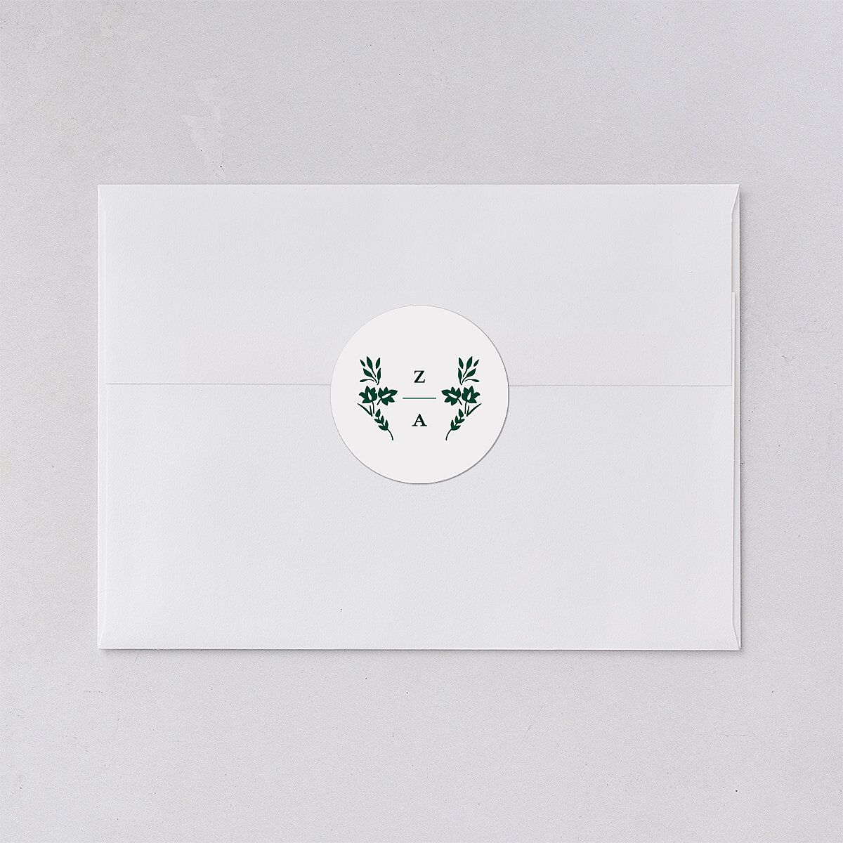 Rustic Kingdom Wedding Stickers Dark Green Circle