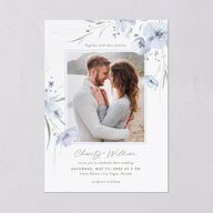 Floral Photo Wedding Invitations Ocean Signature Blank No Standard