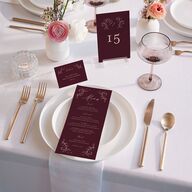 Dark Vintage Fantasy Table Numbers Merlot Signature