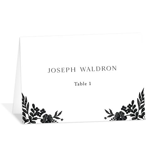 Ornate Lace Place Cards Midnight Signature