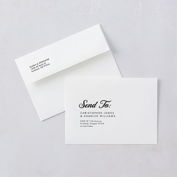 Our Day Wedding Invitations Deep Bronze Signature Blank Standard No
