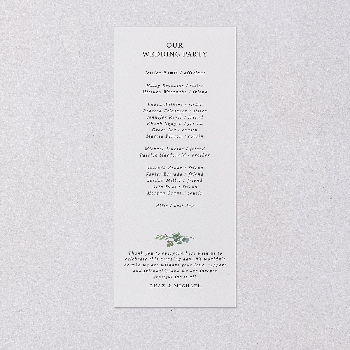 Leafy Hoops Wedding Programs — view 2