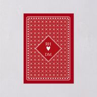 Las Vegas Playing Card Wedding Response Cards Jewel Red Signature