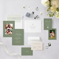 Elegant Heart Wedding Invitations Thyme Signature Blank No Standard