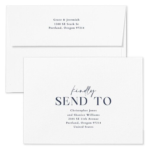 Foundation Save The Date Card Envelopes Rose Ocean Recipient Address Signature Standard