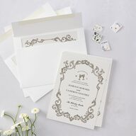 Romantic Fantasy Wedding Invitations Champagne Signature Blank No Standard