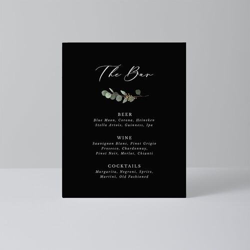 Eucalyptus Frame Bar Bended Tabletop Sign X-small Midnight Standard Plastic XS Tabletop Bar