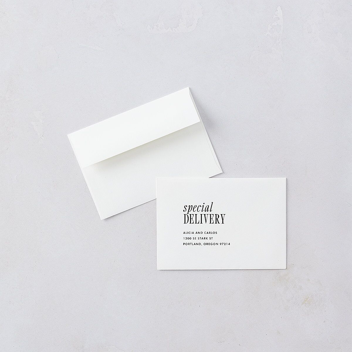 Editorial Promise Wedding Response Cards Pure White Signature Standard