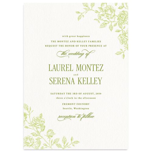 Vintage French Botanical Wedding Invitations Meadow Signature Blank No Standard