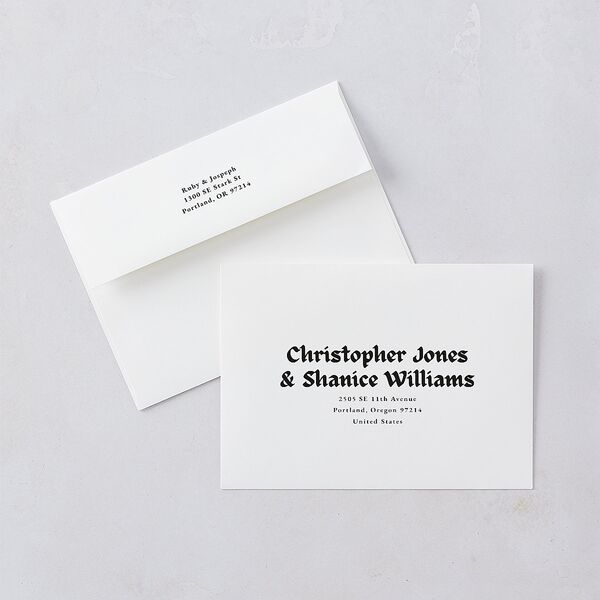 Gothic Fantasy Photo Wedding Invitations Linen Signature Blank No Standard