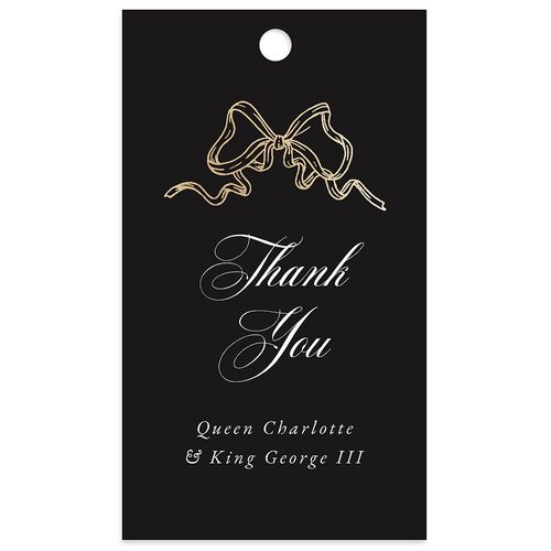 Rose Garden Crest Favor Gift Tags by Bridgerton Gold Midnight Signature