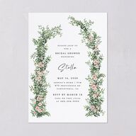 Floral Arc Bridal Shower Invitations Shell Pink Signature Blank Standard